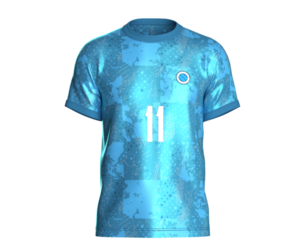 Soccer Football Ocean Blue Jersey Player-11 | Marvelous | Blender