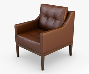 Carmen Armchair Brown 3d Model