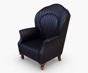 Imperatrice Armchair Black 3d Model