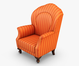Imperatrice Armchair Orange 3d Model