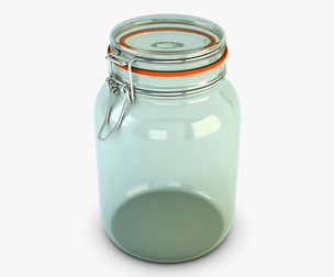Jar Hermetic 1.5 liter v 1 3d Model