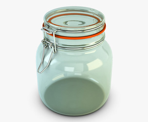 Jar Hermetic 1 liter v 1 3d Model