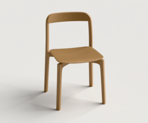 Contorna chair low back wooden seat