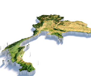 Thailand Terrain Map