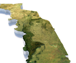 Togo Terrain Map