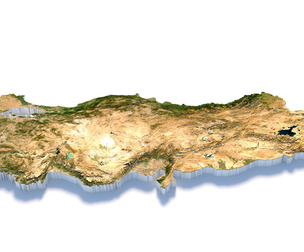 Turkey Terrain Map