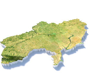 Ukraine Terrain Map