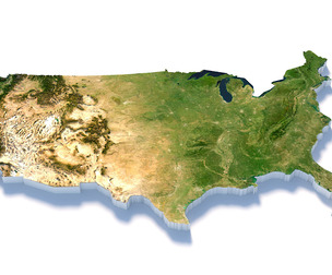 USA Terrain Map