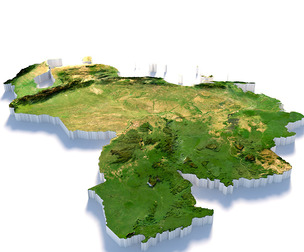 Venezuela Terrain Map