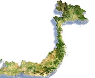 Viet Nam Terrain Map