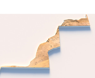 Western Sahara Terrain Map