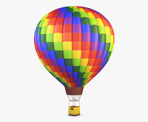 Hot Air Balloon v 1 3d Model