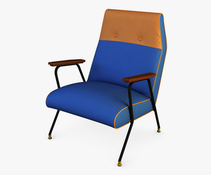 Midnight Ikat Chair 3d Model