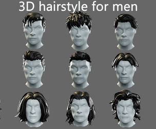 3D hairstyle for men