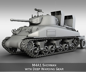 M4A1 Sherman with Deep wading gear