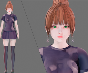 Casual Clothing 0016 - UE5 - Unity - Blender - Animated - Realistic Female Character