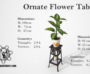 Ornate Flower Table "DIEFFENBLOOM"