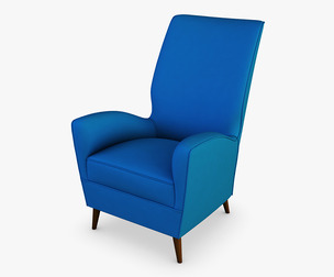 Paire De Fauteuils 1950 Paolo Buffa Armchair 3D Model