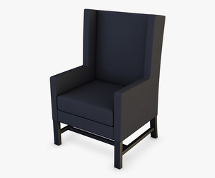 Black Armchair 3D Model