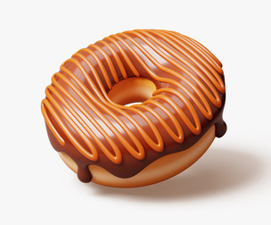 Donut with Chocolate Topping