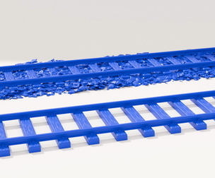 Railway track print
