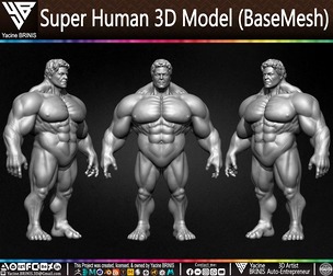 Super Human 3D Model (BaseMesh)