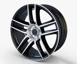 Mustang Boss 302 19 Laguna Seca wheel black 3D Model