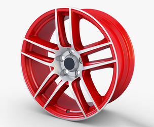 Mustang Boss 302 19 Laguna Seca wheel red 3D Model