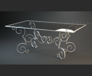 Model of a forged table