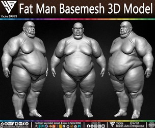 Robust and Heavily-built Man 3D Model (BaseMesh)