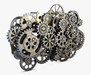 Gear Mechanism Low Poly v 1 3D Model