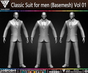Classic Suit for men (Basemesh) Volume 01
