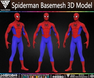 Spiderman Basemesh 3D Model