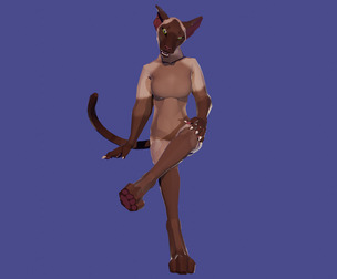 Anthro Oriental Shorthair Cat
