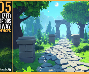 505 Stylized Mysterious Pathway