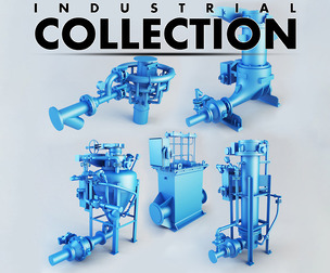 Industrial Pumps Collection Full 3D Models