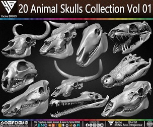 20 Animal Skulls Collection Volume 01
