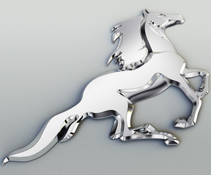 Chrome Horse V 1 3D Model