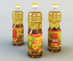 Oil Bottle 1 Liter 3D Model