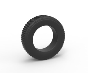 Semi truck pulling tire Scale 1:25