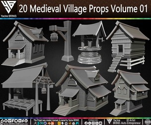 20 Medieval Village Props Volume 01