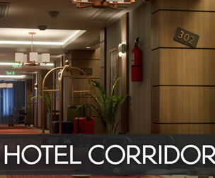 Modular Hotel Corridor - UE4/UE5