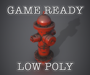 Fire Hydrant low-poly game-ready