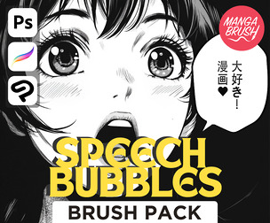 Speech Bubble Brushes Photoshop Comic Manga