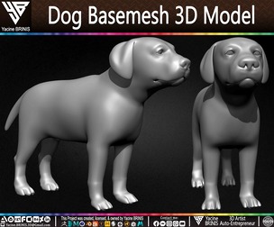 Dog Basemesh 3D Model