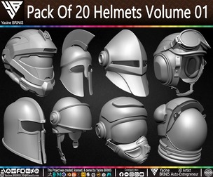 Pack Of 20 Helmets Volume 01