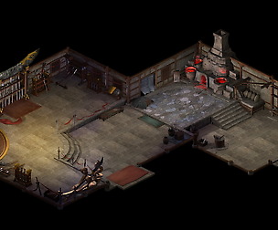 Game model - the interior of the city blacksmith