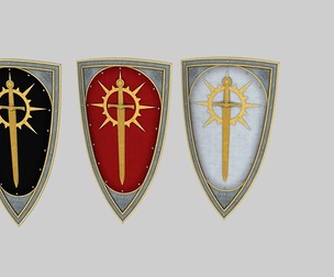 099 PBR Next Generation Shield Defense Weapon Iron Shield Wooden Shield Defense Knight Crusader