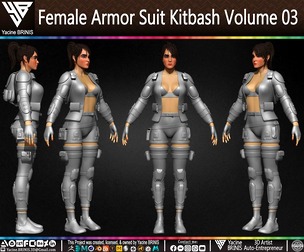 Female Armor Suit Kitbash Volume 03