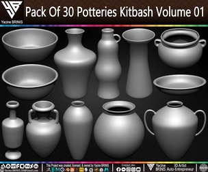 Pack Of 30 Potteries Kitbash Volume 01